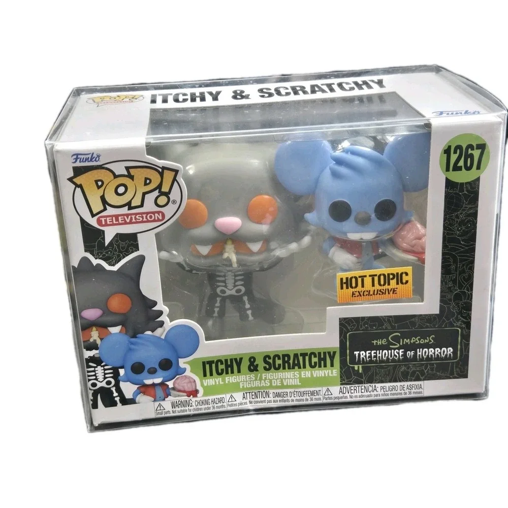 Funko Pop #1267 Itchy & Scratchy The Simpsons Treehouse of Horror Hot Topic NIB